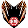 184-474-0021 Attack Graphics Turbine Front Fender Decal Orange