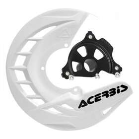 1654800147 Acerbis X-brake Front Disc Cover With Mounting Kit White Black Mount