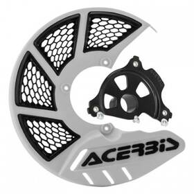 1655270189 Acerbis X-brake Vented Front Disc Cover With Mounting Kit White/black Black