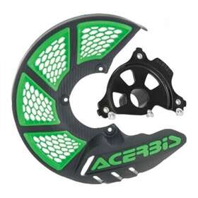 1655270206 Acerbis X-brake Vented Front Disc Cover With Mounting Kit Black/green Black