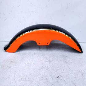 59139-97 Aftermarket Softail Fat Boy Front Fender Evo Custom Orange And Black