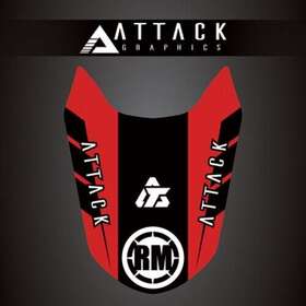 207-123-0006 Attack Graphics Renegade Front Fender Decal Red