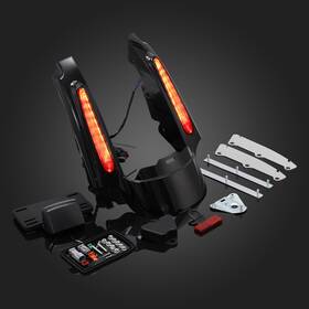 Masb216hlooo29ooo2x Eway Rear Fender Extension Fascia Led Light For Harley Touring Road King Flhr 09-2013