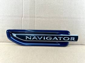 Jl7b-16b115-aaw Ford 2018-2021 Lincoln Navigator Left Lh Driver Fender Molding Trim Emblem Blue Oem