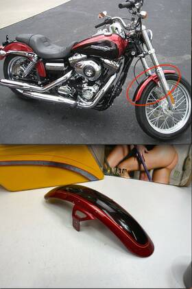 21432 Harley-davidson Oem Genuine Dyna Super Glide Custom Front Fender