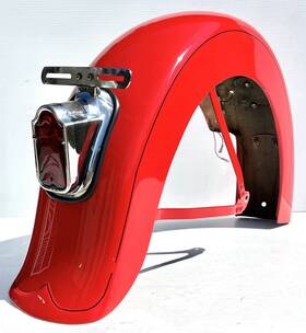 Harley-davidson 305611847634 Oem Fl Flh 1967 Shovelhead Panhead Red Rear Fender Light Tins