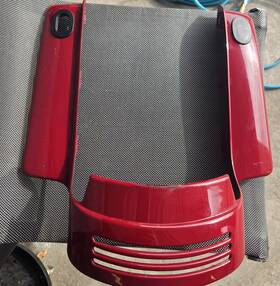3927af Harley-davidson Dual Cut Billiard Red Authentic Rear Fender Extension Touring