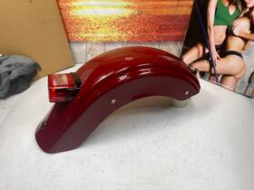 43824 Harley Davidson 14-23 Oem Touring Rear Fender And Tail Light Billiard Red