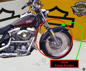 47426 Harley-davidson Vintage Oem Fxr Sportster Front Fender Fxrt Fxrd Fxrp Fxrs Fxrl Black