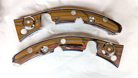 47522-09 Harley Davidson 47526-09 43125 Genuine 09-13 Touring Rear Fender Slitted Strut Frame Covers Chrome