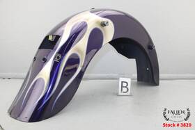 58702-02 Harley-davidson 2002 Road King Back Rear Fender Purple With Flames