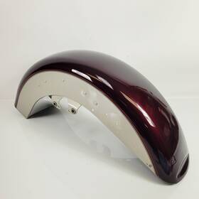 58900077egi Harley-davidson 2018 Tri Glide Front Fender - Twisted Cherry / Silver Fortune Dented