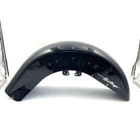 58900513edr Harley-davidson Oem Vivid Black Front Fender Charcoal Pinstripe 18-25 Softail