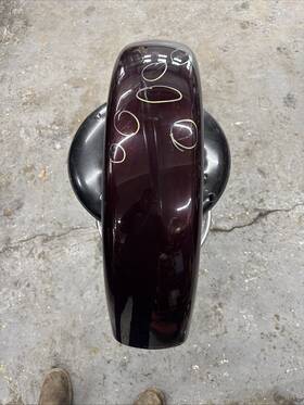 59072-07chd Harley-davidson 2007 Flh Front Fender Used Blk Cherry / Pewter