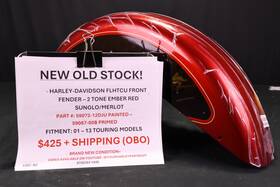 59072-12dju Harley-davidson Ember Red Sunglo Merlot Front Fender 01 13 Touring Nos