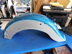 59596-89 Harley-davidson Blue/silver Rear Fender Oem Flstf Fatboy 1990-1999