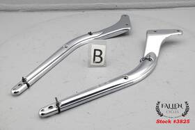 60143-06 Harley-davidson 2007 Softail Fatboy Back Rear Fender Frame Strut Cover Set Chrome