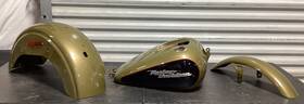 61018-07cgz Harley-davidson Oem 2007 Fxdb Street Bob Paint Set Olive Pearl Vivid Black - Nice Takeoff