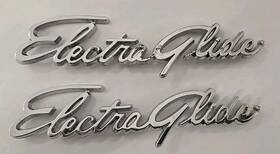 848586 Harley-davidson Set Of 2 Electra Glide Fender Emblem