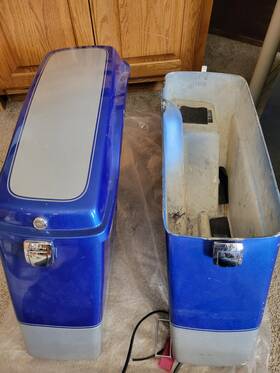 90897-09cwc Harley-davidson 09 Ultra Glide Classic Genuine Blue Left Right Luggage Saddlebag