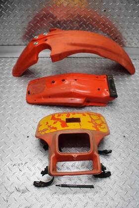 7499569 Honda 1984 Xr250r Front/rear Wheel Fenders Fairings With # Plate