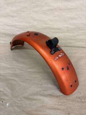 80100-118-770dd Honda 1974 Xl70 Rear Fender Topaz Orange Oem Sl70 Mud Guard Mount