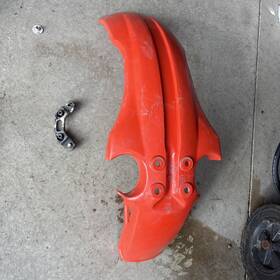 Dcff-7-fr-2 Honda New Front Fender 83-87 Xl600 R Plastic Mud Guard Flash Red Orange #o131