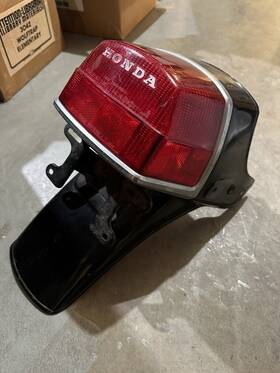 80500-415-0000 Honda Genuine Oe Cx500 Rear Fender And Tail Light With Extra New Lense. 78-81