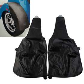 Hukyu 612063646110 Black Pu Leather Flame Rear Trike Fender Bra For Harley Tri Glide Ultra Classic