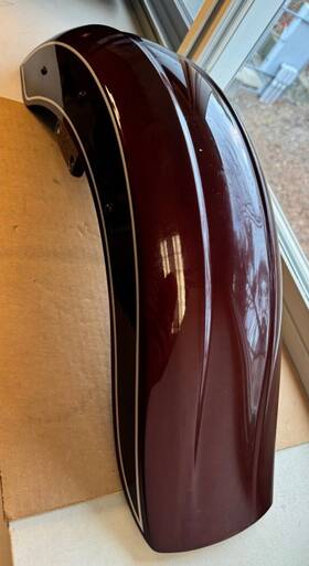 1024706-1931 Indian Oem Scout Front Fender Maroon/black
