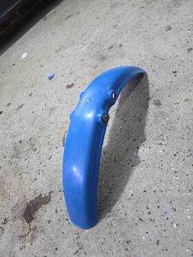 35004-082-4c Kawasaki Ke100 Ke 100 1976-1981 Front Fender Blue Oem Vintage