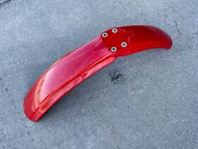 35004-1028 Kawasaki 1982 Kl250a Front Fender Oem With Hardware Nice
