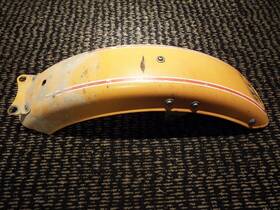 35022-054-53 Kawasaki Oem F6 F7 1971 Rear Wheel Fender Original Stripes Slight Twist Vtg