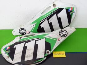 36001-1628-6f Kawasaki 1999 Kx250 Rear Side Fenders Left Right Cover Plastic White Used 36001-1628-6f Kawasaki 1999 Kx250 Rear Side Fenders Left Right Cover Plastic White Used