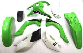 Kawasaki 49089-0053-290 2023 Klx140r F Oem Plastic Fenders With Graphics Damaged