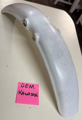 35004-082-6v Kawata Original Oe Kawasaki Front Fender G5 1978 Ke100 Ke 100 For Parts White 1977 1976 1979 1975