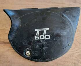 29313 Kedo Rare Side Cover For Yamaha Tt500 1970s Complete Black Right Hand