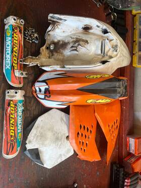 65sx Ktm 4620801300004 2009 Front And Rear Fender Spoiler Number Plate Fork Protectors
