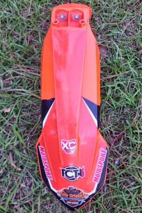 47208010000 Ktm Front Fender Orange With Decals Art. Nr. Snr. 3003051