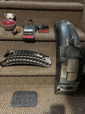 2g000012 Moto Guzzi Lot Of Motorcycle Parts-includes 2015 V7 Stone Flat Black Rear Fender