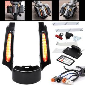 Mppb216hlooo29ooo1x Oumurs Rear Fender Extension Fascia Led Light For Harley Touring Electra Glide 09-13 10