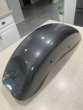 308036 Powerjames 100% Carbon Fiber Rear Fender For Harley Street Bob Fxbb Fxbbs Fxst Softail Slim