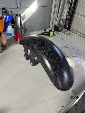 308045 Powerjames 100% Carbon Fiber Front Fender For Harley 2024-2025 Cvo Road Glide St Fltrxstse