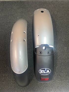 58536 Royal Enfield 58536/b 2019-24 Interceptor 650 Front And Rear Mud Guards Silver Oem
