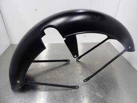 Rag00074 Royal Enfield 22 Meteor Classic 350 Black Front Fender W Support Brackets Rag000