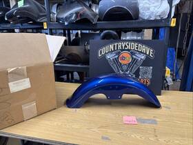 58900112 Superior Harley Blue Fat Boy Softail Fatboy Front Fender New Pinstripe