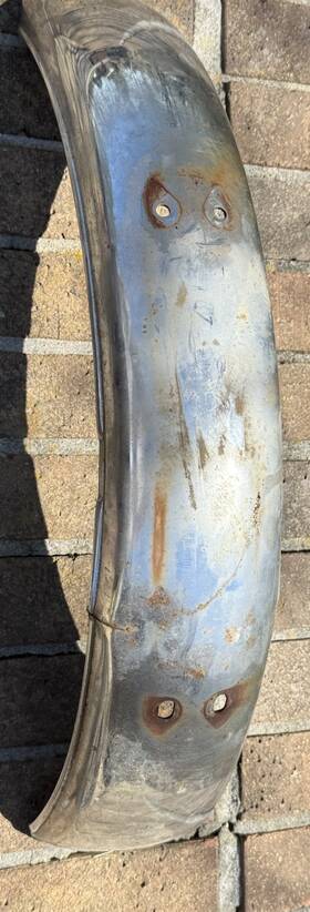 53110-16400 Suzuki 1972 Ts 185 Front Fender Chrome Oem Ts90 Ts125 Small Crack
