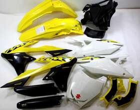 53111-37k00-yu1 Suzuki 2022 Rmz250 Plastic Fenders With Air Box And Graphics Used