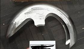 Hd-fdr-f02-023-sil-yp-0808 Tarazon Steel Front Fender 23 Inch Wrap For Harley Heritage Softail Classic Efi Flstci 96-22
