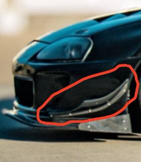 Sh74c Toyota Carbon Fiber Supra Mk4 Ridox Front Bumper Canards